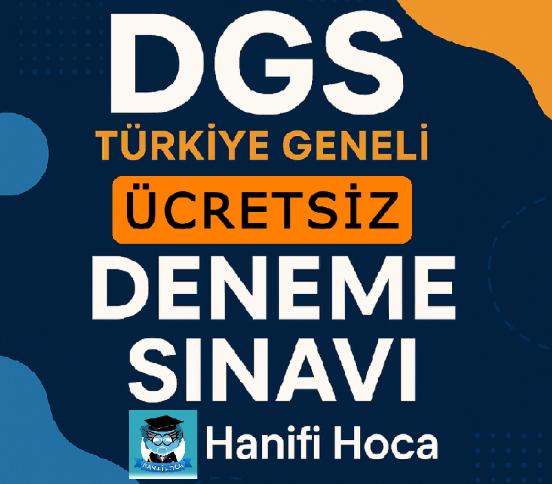 2026 DGS Türkiye Geneli Deneme Sınavı PDF (Hanifi Hoca)