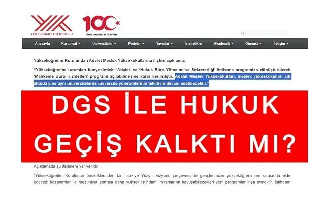 2025 DGS Hukuka Geçiş Var mı? DGS Hukuk Kalktı mı?