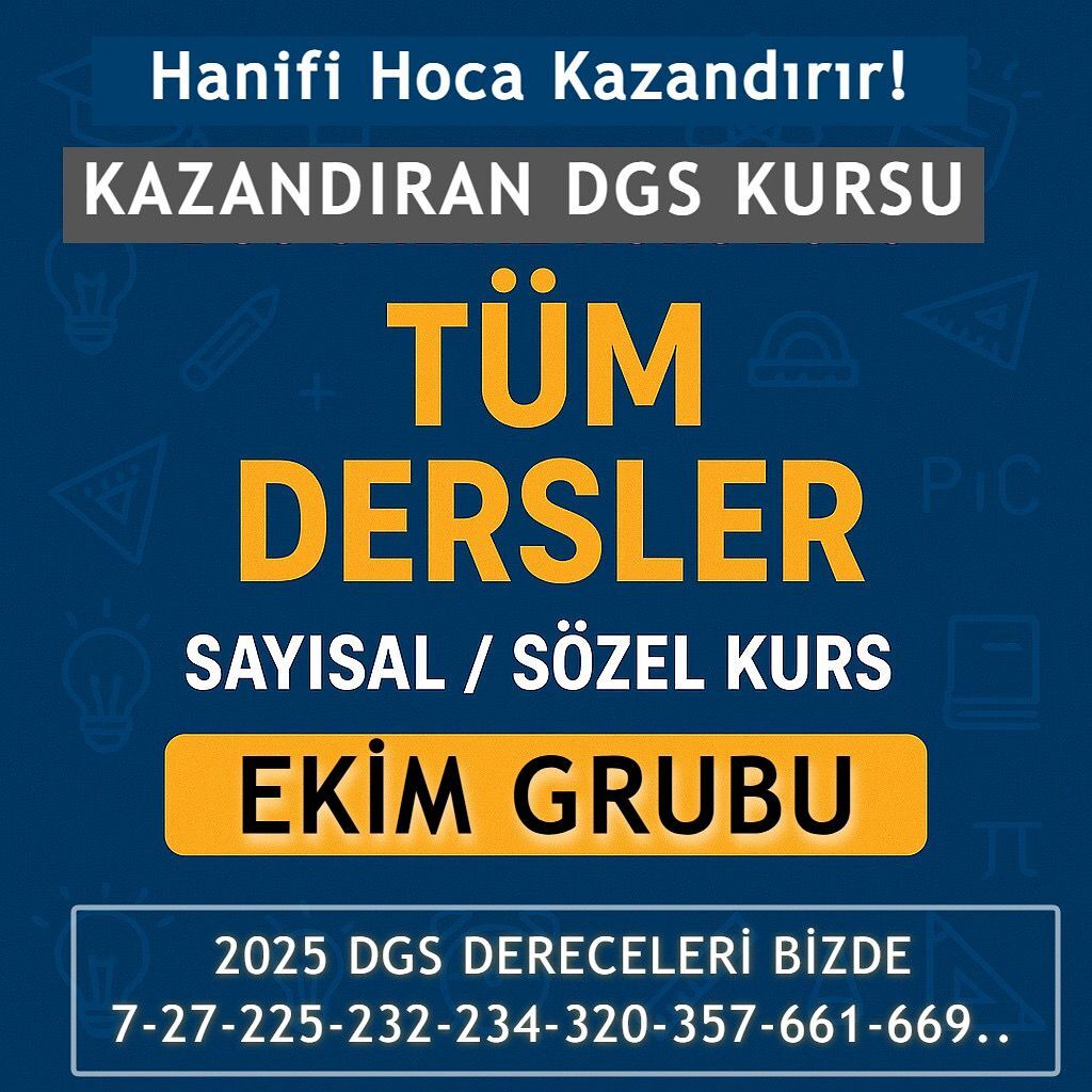 DGS Online Kurs 2026 | Canlı Ders ve Sıfırdan Eğitim (1000 Saat + 15 Kitap)