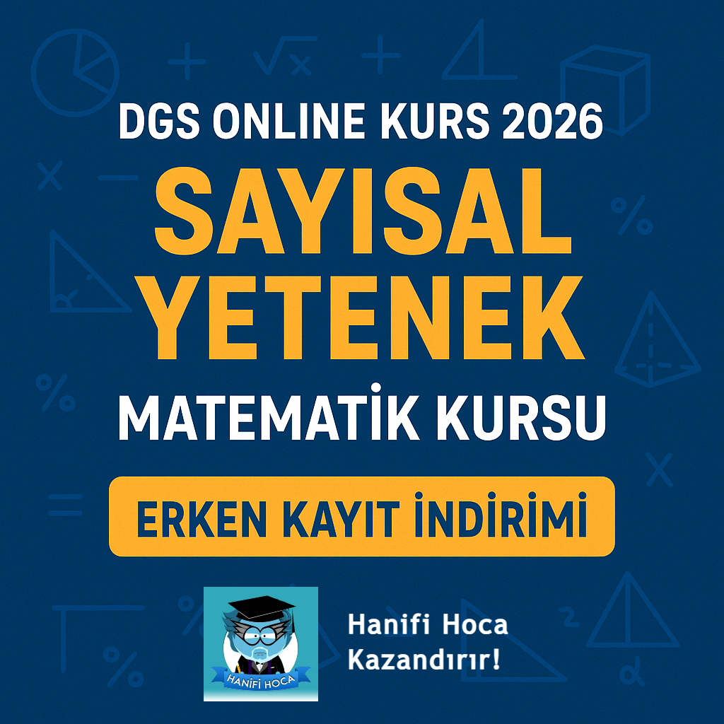 DGS Online Kurs 2026 | Sayısal Yetenek (Temel ve İleri Matematik Kursu)