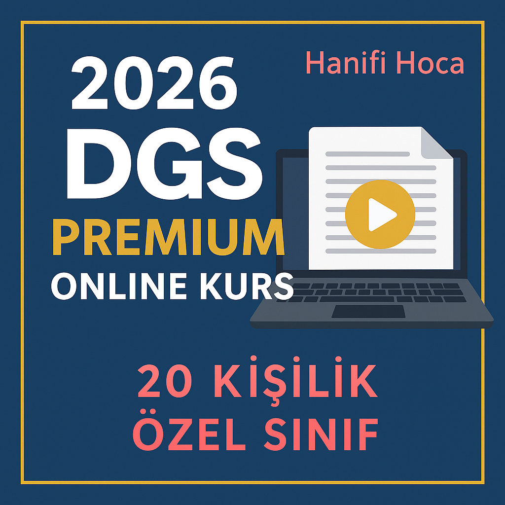 2026 DGS Canlı Premium Sınıf - Online DGS Kursu (20 Kişilik Özel Sınıf)