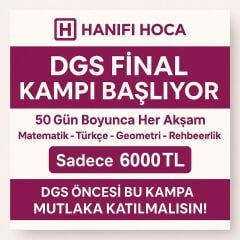 DGS Kampı 2026 | Hanifi Hoca ile Online Final ve Tekrar Kampı