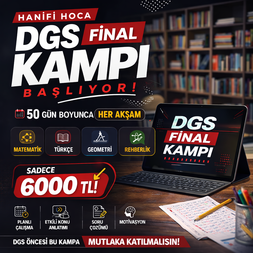 DGS Kampı 2026 | Hanifi Hoca ile Online Final ve Tekrar Kampı