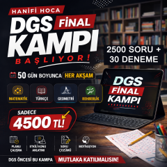 DGS Kampı 2026 | Hanifi Hoca ile Online Final ve Tekrar Kampı | Tüm Konular, 2500 Soru ve 30 Deneme