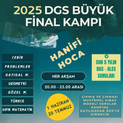 DGS Kampı 2026 | Hanifi Hoca ile Online Final ve Tekrar Kampı