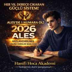 ALES 2026 Online Kurs | Kapsamlı ALES Hazırlık Programı (15 Kitap + 20 Deneme)