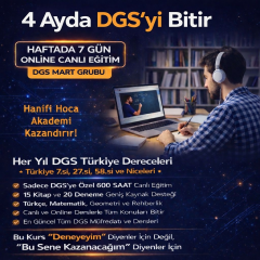 DGS Online Kurs 2026 | 600 Saat Canlı Ders | Hanifi Hoca