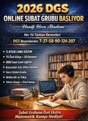 DGS 2026 Online Kurs | Canlı Ders Kapsamlı Hazırlık (15 Kitap + 20 Deneme)
