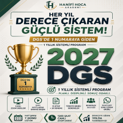 DGS Online Kurs 2027 | 1200 Saat Canlı Ders, 15 Kitap ve 30 Deneme