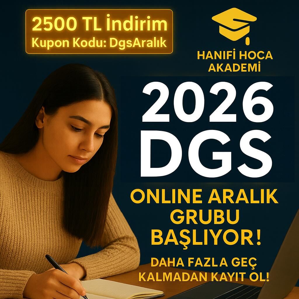 DGS Online Kurs 2026 | Canlı Ders ve Sıfırdan Eğitim (800 Saat + 15 Kitap)
