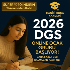 DGS Online Kurs 2026 | Canlı Ders ve Sıfırdan Eğitim (800 Saat + 15 Kitap)