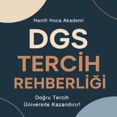 2025 DGS Tercih Danışmanlığı ve Tercih Koçluğu (Uzman Tercih Paketi) - %50 İndirimlidir