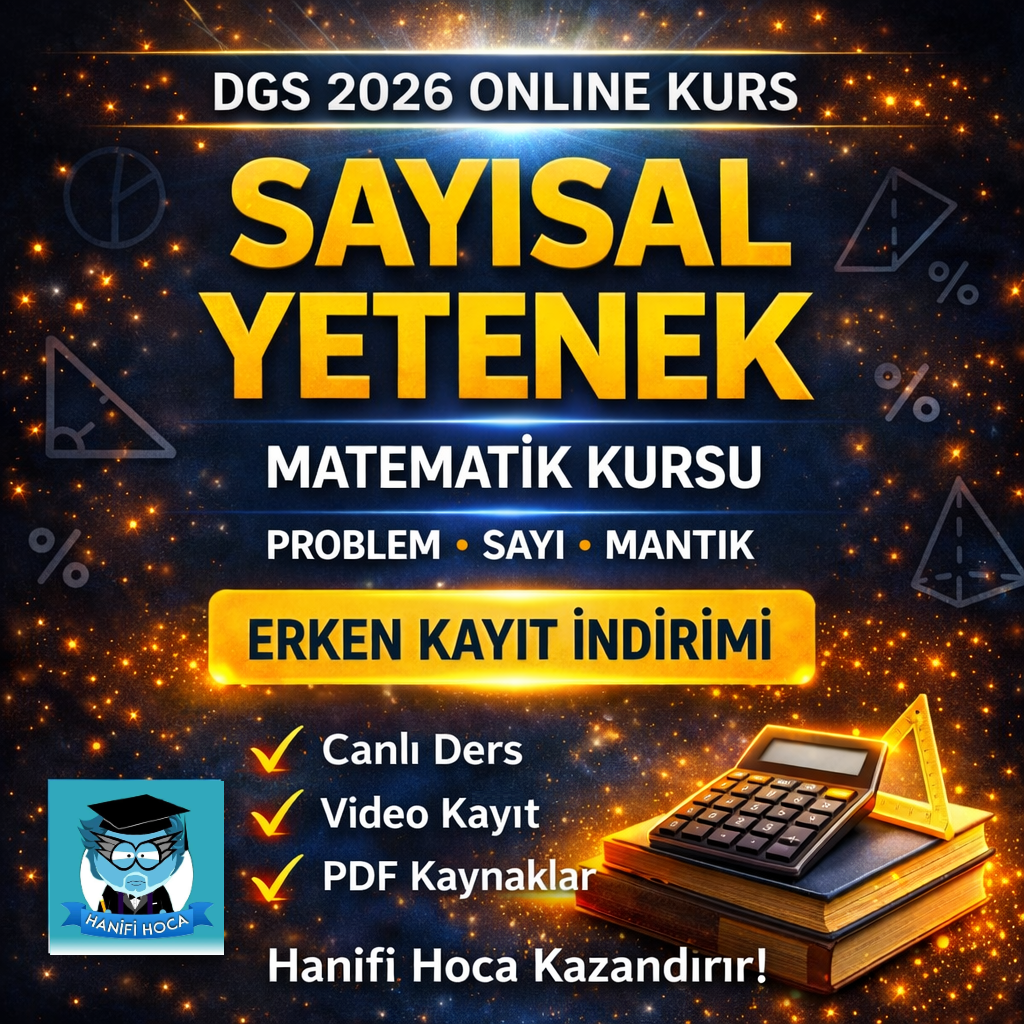 DGS Online Kurs 2026 | Sayısal Yetenek (Temel ve İleri Matematik Kursu)