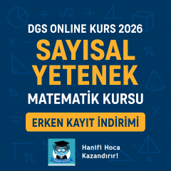 DGS Online Kurs 2026 | Sayısal Yetenek (Temel ve İleri Matematik Kursu)