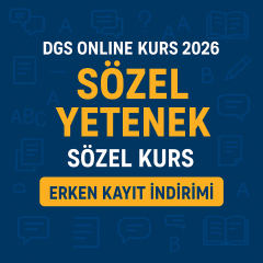DGS Online Kurs 2026 | Sözel Yetenek (Türkçe, Hızlı Okuma ve Temel Matematik Kursu)