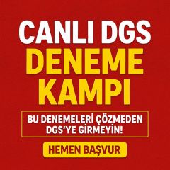 2026 DGS DENEME KAMPI (TOPLAM 15 DENEME PDF) - SINIRLI KONTENJAN