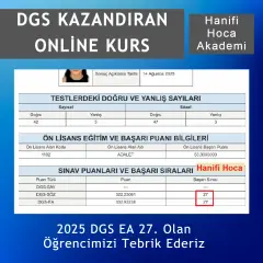 2027 DGS Canlı Kurs - Online DGS Kursu (Premium Paket)