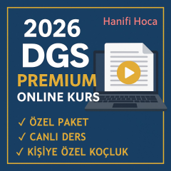 2026 DGS Canlı Premium Sınıf - Online DGS Kursu (Özel Paket)