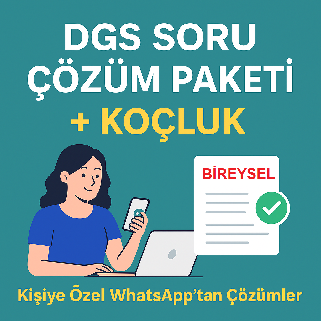 2026 DGS SORU ÇÖZÜM PAKETİ + KOÇLUK