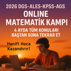 2026 DGS-ALES-KPSS-AGS ONLİNE MATEMATİK KAMPI (4 AYDA TÜM KONULARI BAŞTAN SONA TEKRAR ET)