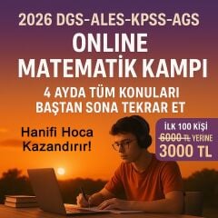 2026 DGS-ALES-KPSS-AGS ONLİNE MATEMATİK KAMPI (4 AYDA TÜM KONULARI BAŞTAN SONA TEKRAR ET)