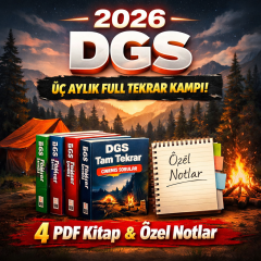 2026 DGS Üç Aylık Full Tekrar Kampı | 4 PDF Kitap ve Özel Notlar